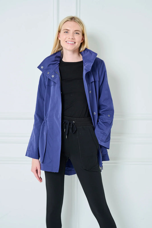 The Anorak Crinkle Jacket in Blue