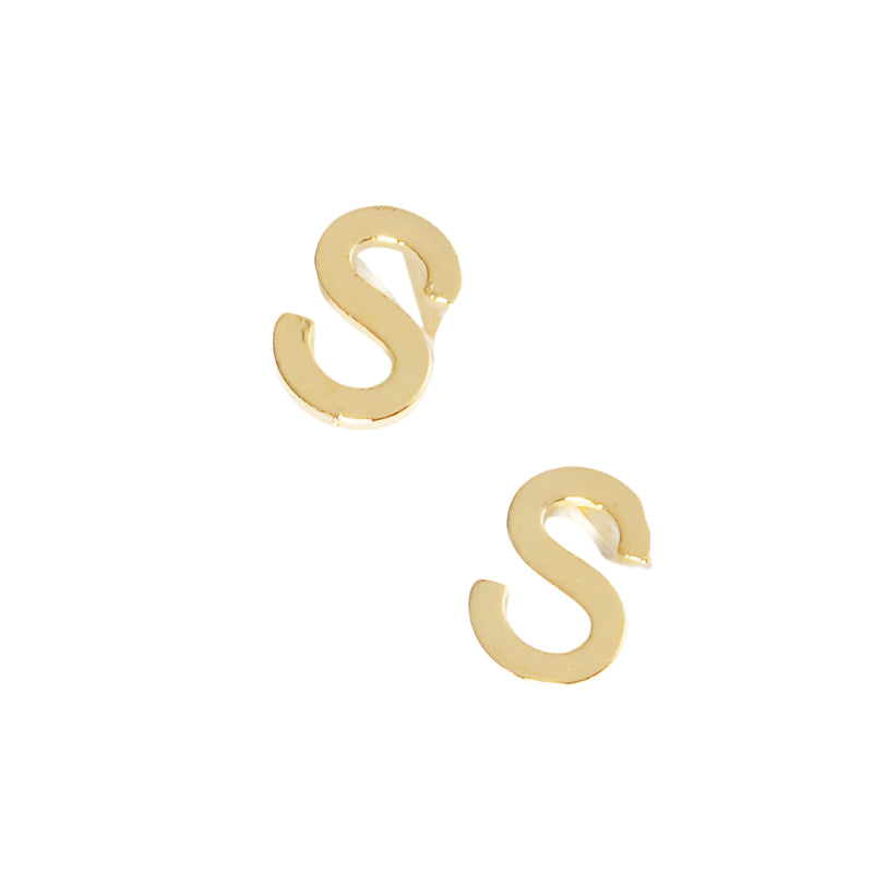Initial Stud Single S in Gold