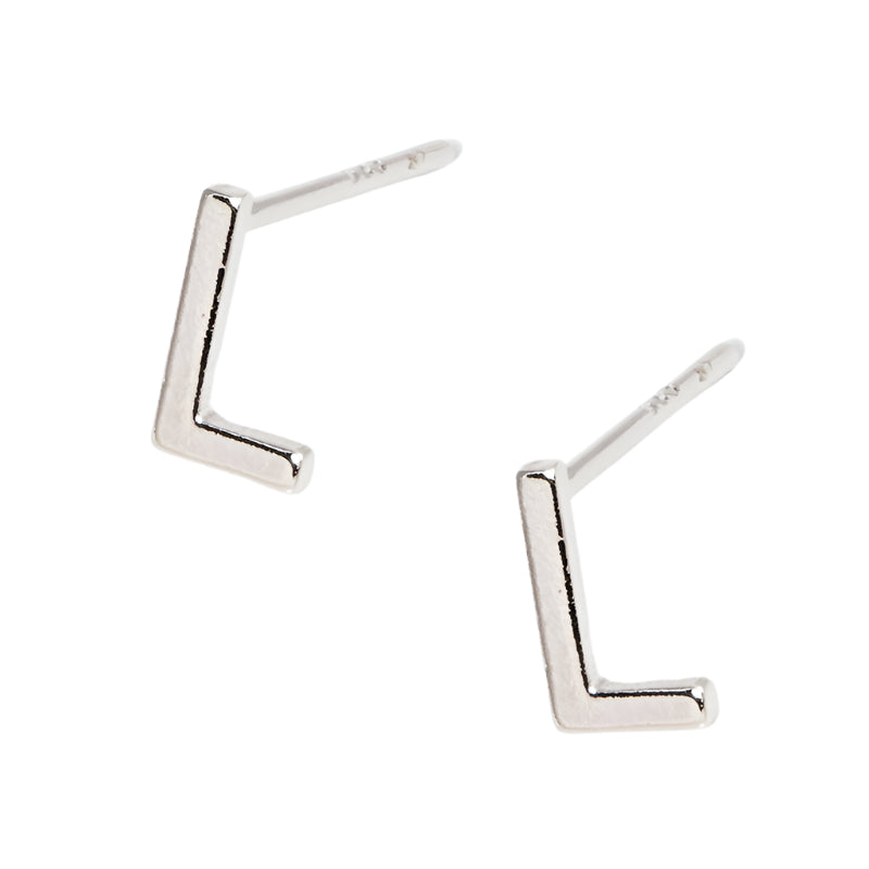 Initial Stud Single L in Silver