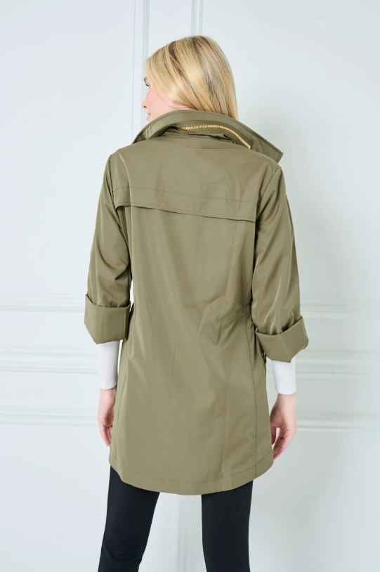 The Anorak Crinkle Jacket in Army