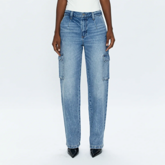 Bobbie Cargo Mid Rise Vintage Straight in Regent