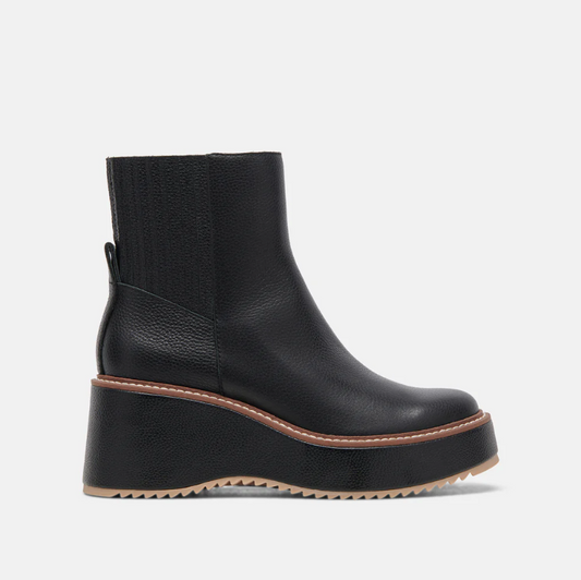 Hilde Black Leather Boots
