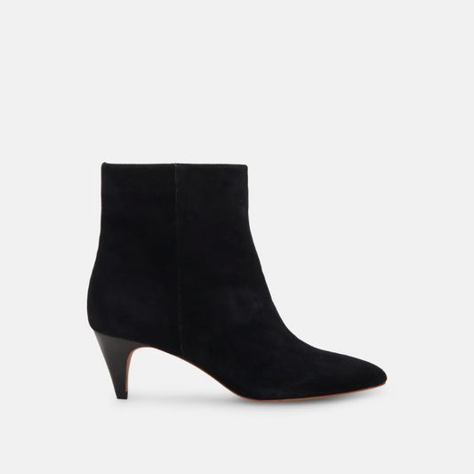 Dee Booties in Nero Suede