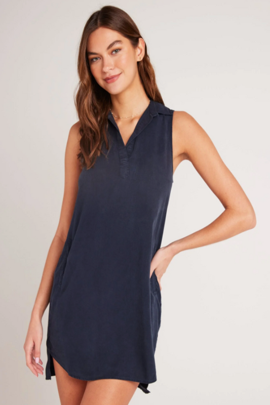 Sleeveless A-line Dress in Endless Sea