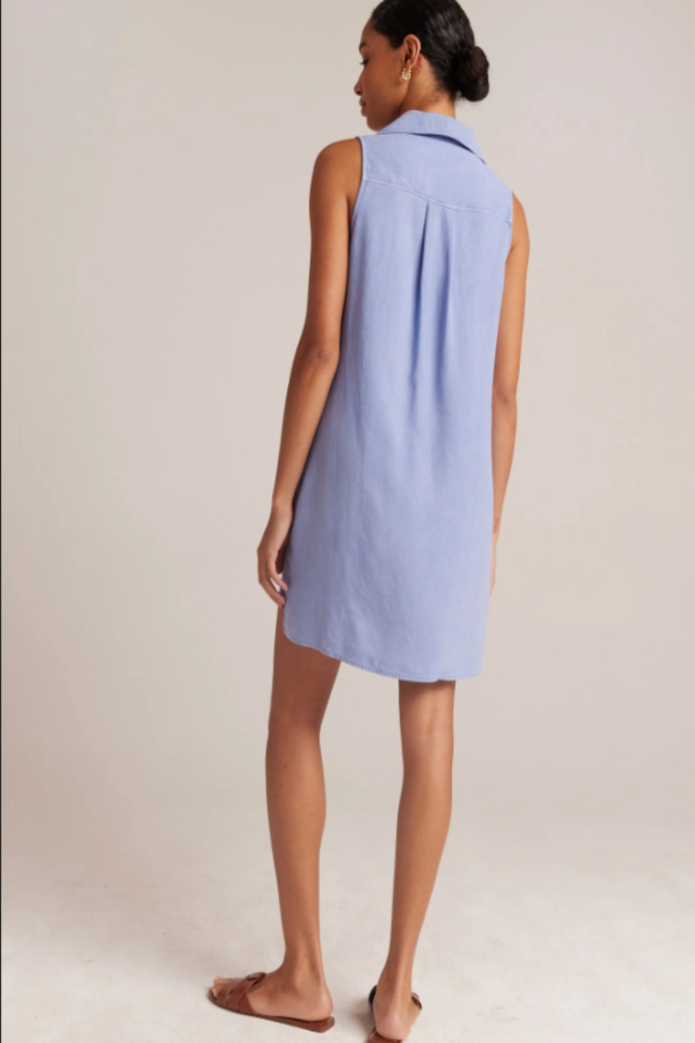 Sleeveless A-line Dress in Peri Blue