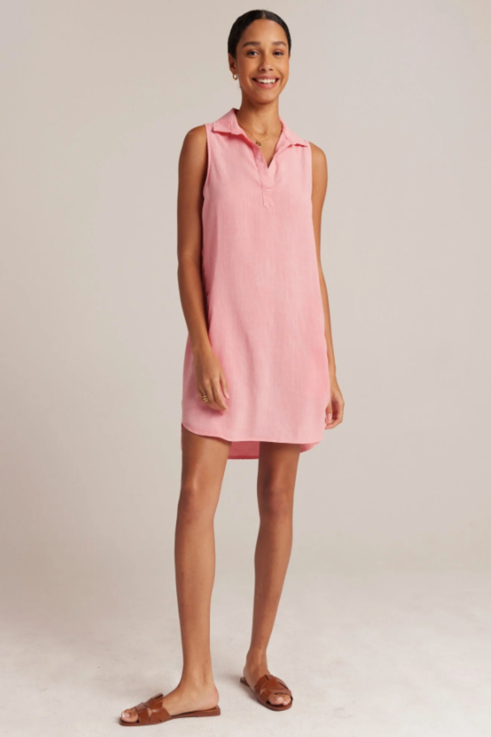 Sleeveless A-line Dress in Blossom Pink