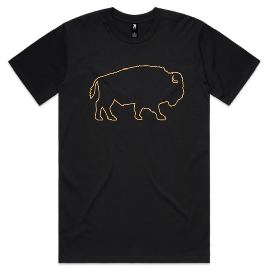 Outline Buffalo in Black