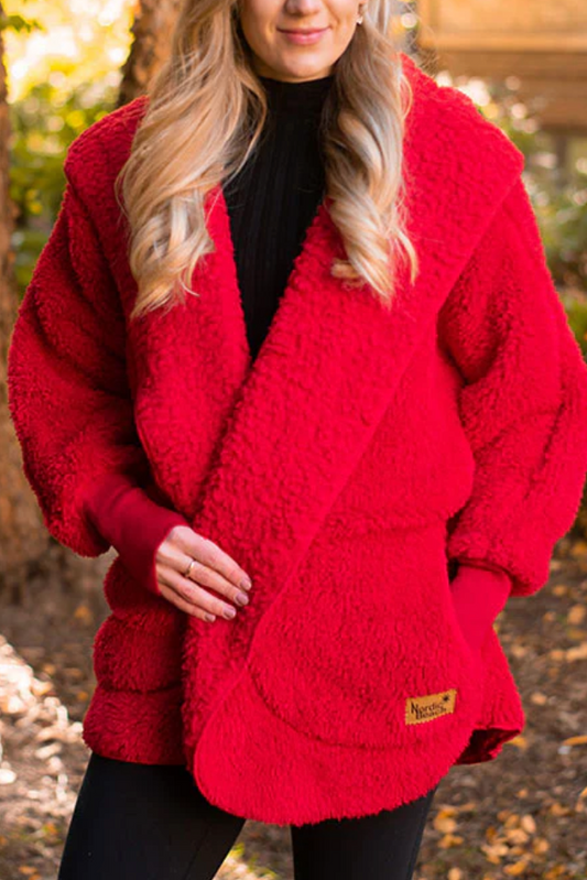 Nordic Beach Sherpa Body Wrap in Candy Apple