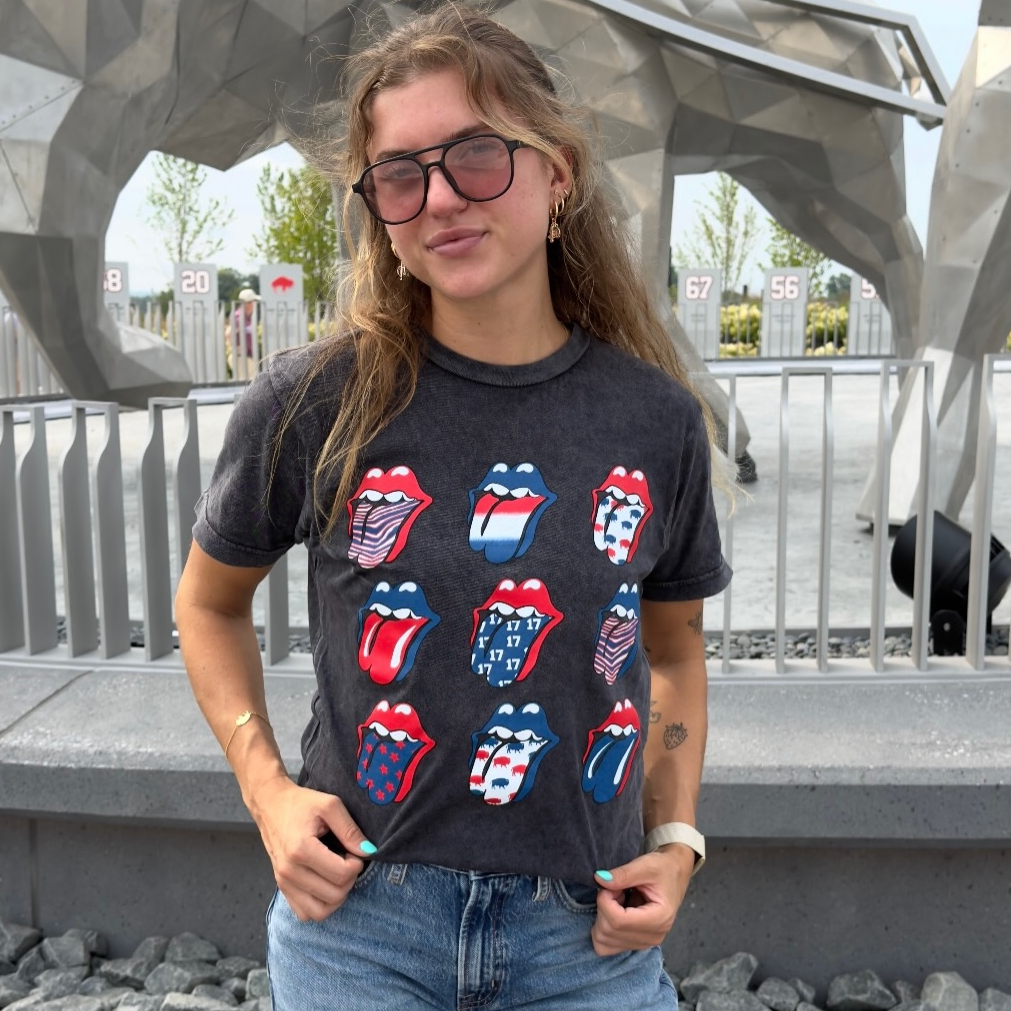 Lips Concert Tee in Vintage Black