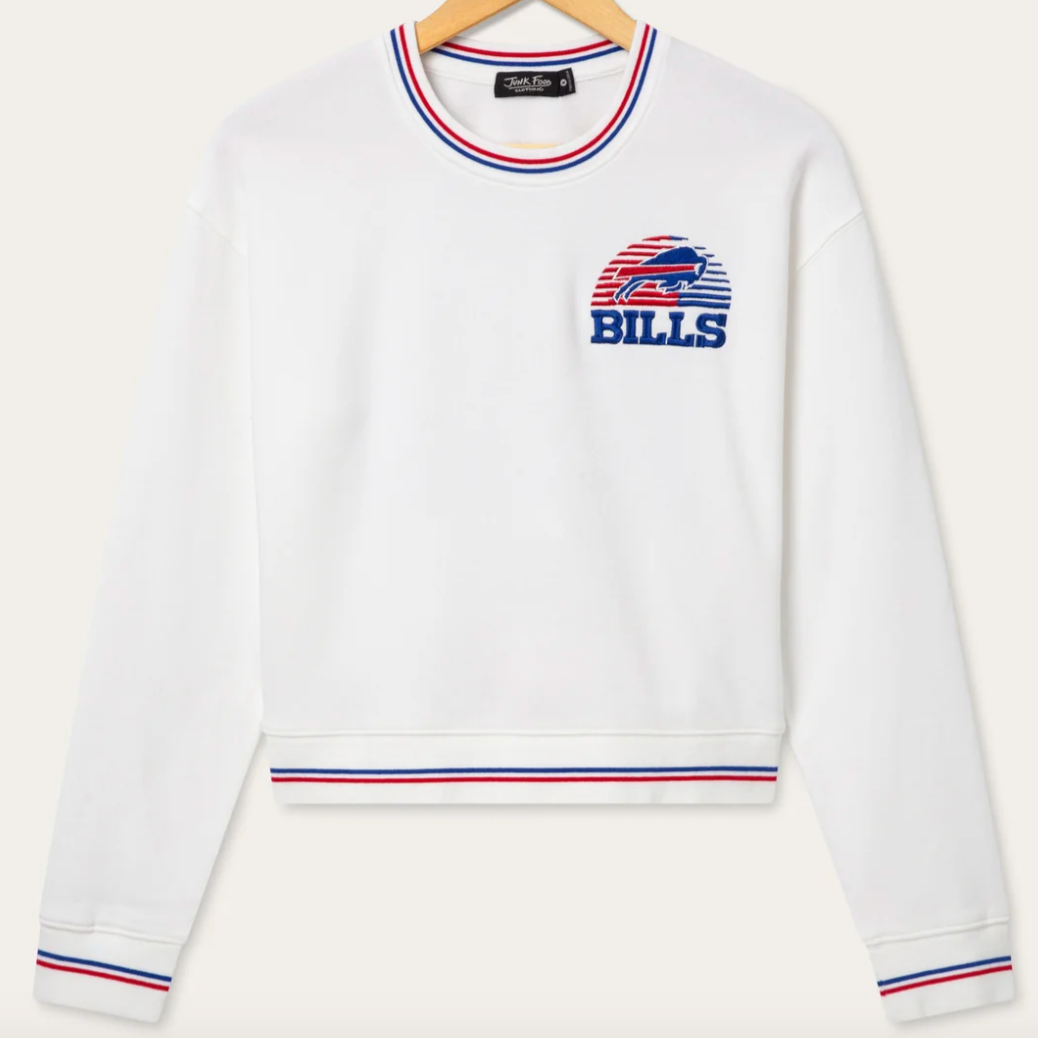Bills Cropped Striped Rib Fleece