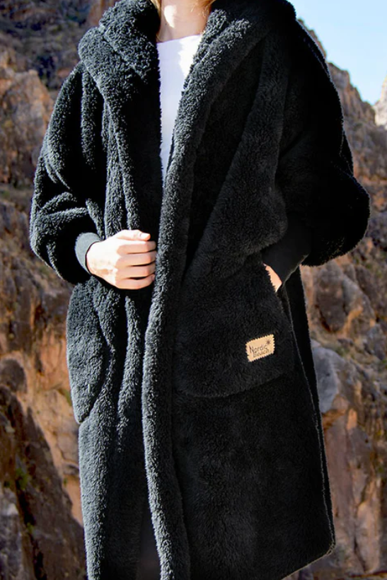 Long Body Wrap in Black Licorice