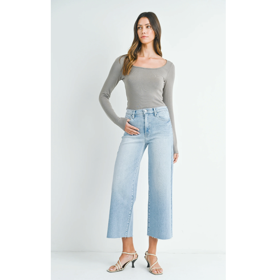 Scissor Cut Wide Leg in Light  Denim