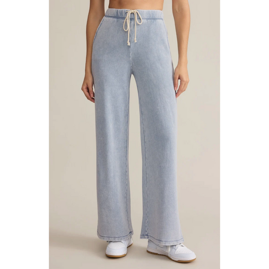 Zp253843wai | Hunter Knit Denim Pant in Washed Indigo