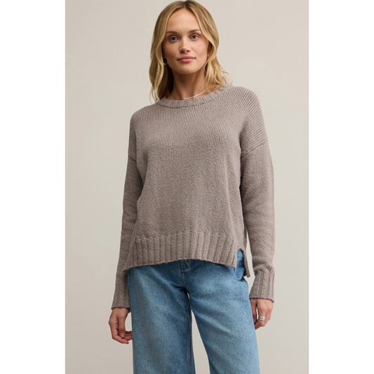 Beck Textured Sweater in Light Tavern