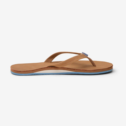 Fields Flip flops in Tan/Dusty blue