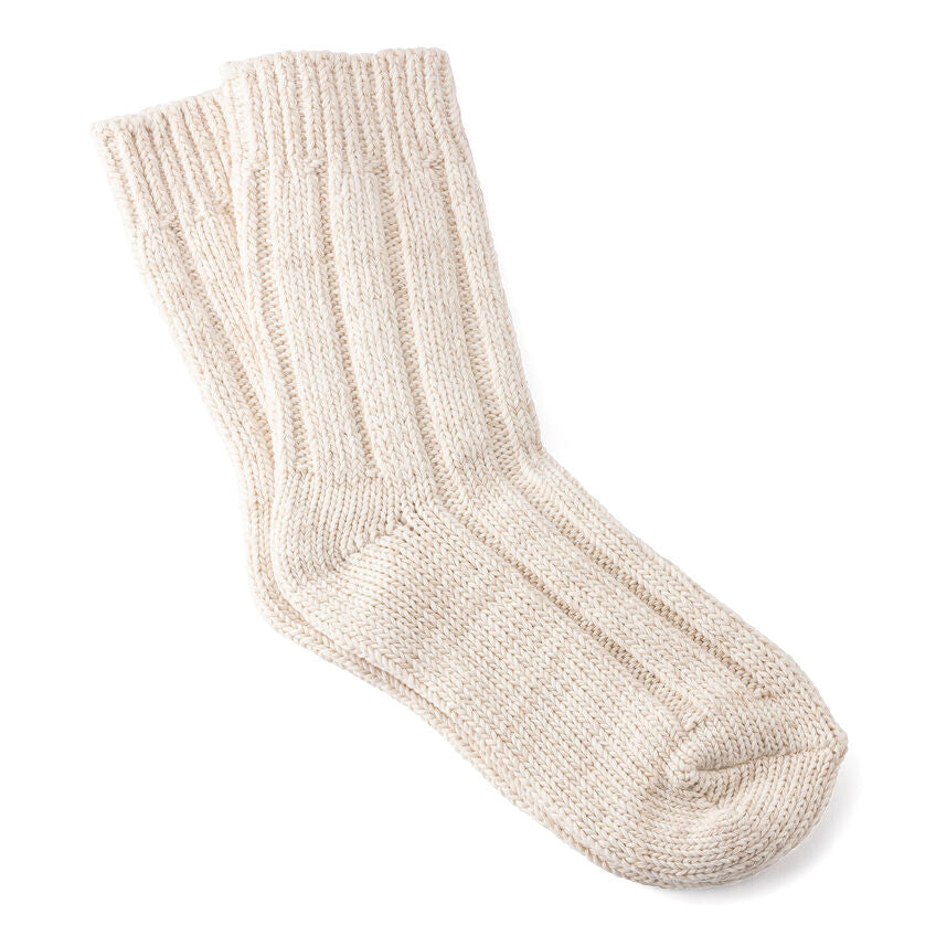 Cotton Twist Sock in Off-White