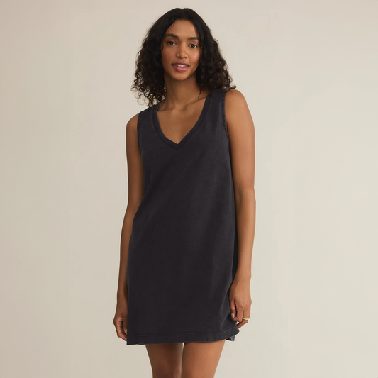 Sloane V Neck Mini Dress Black