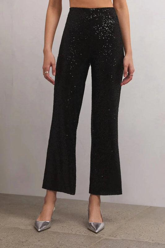 Skylar Sequin Pant in Black