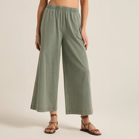 Scout Jersey Flare Pant in Pine Green