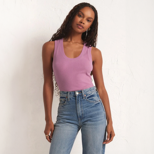Sirena Rib Tank in Dusty Orchid