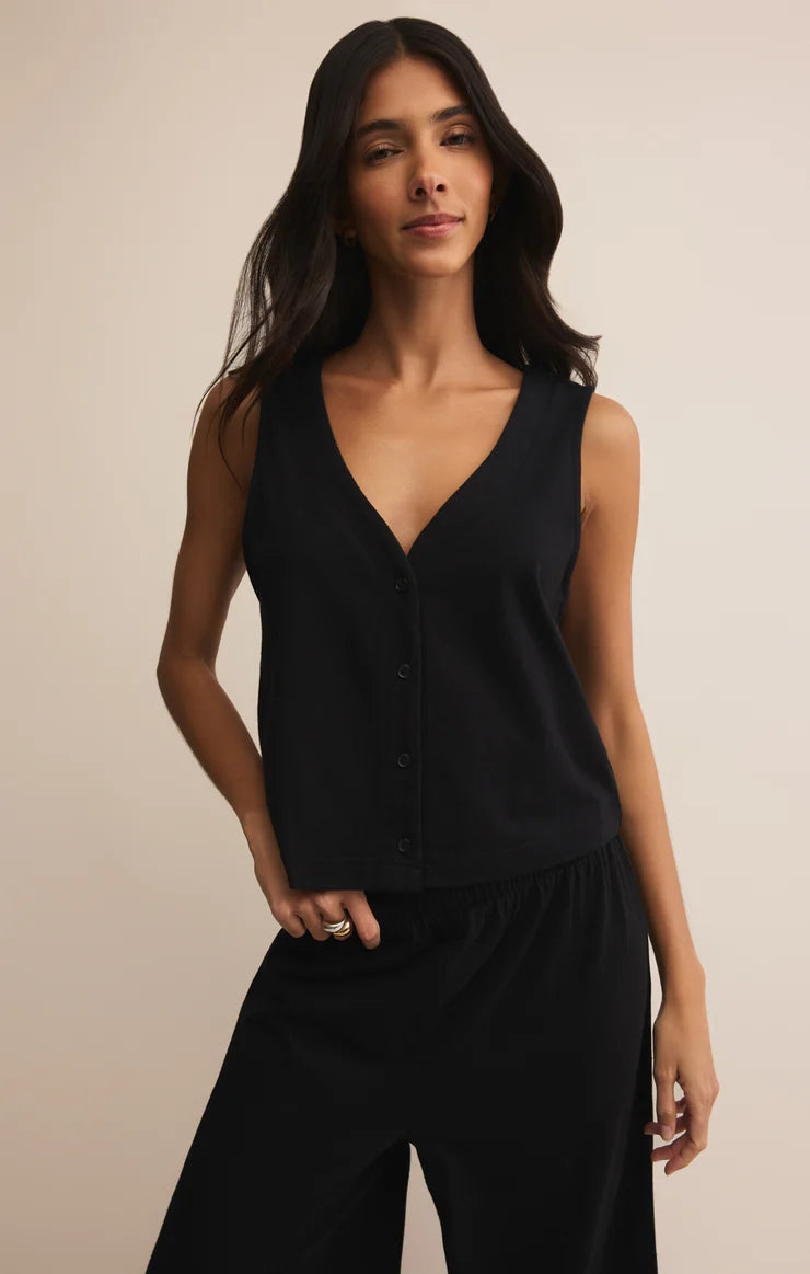 Solace Jersey Top in True Black