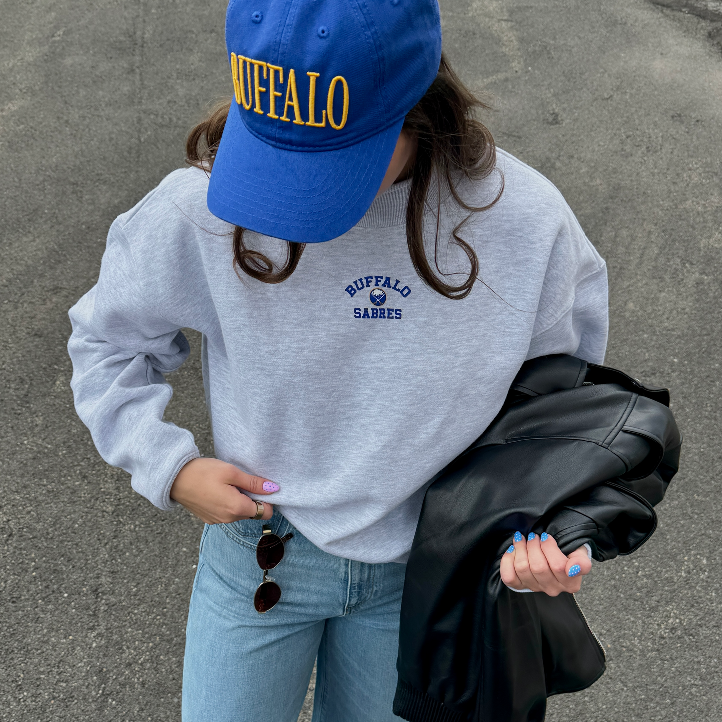 Sabres Spirited Arch Mock Neck