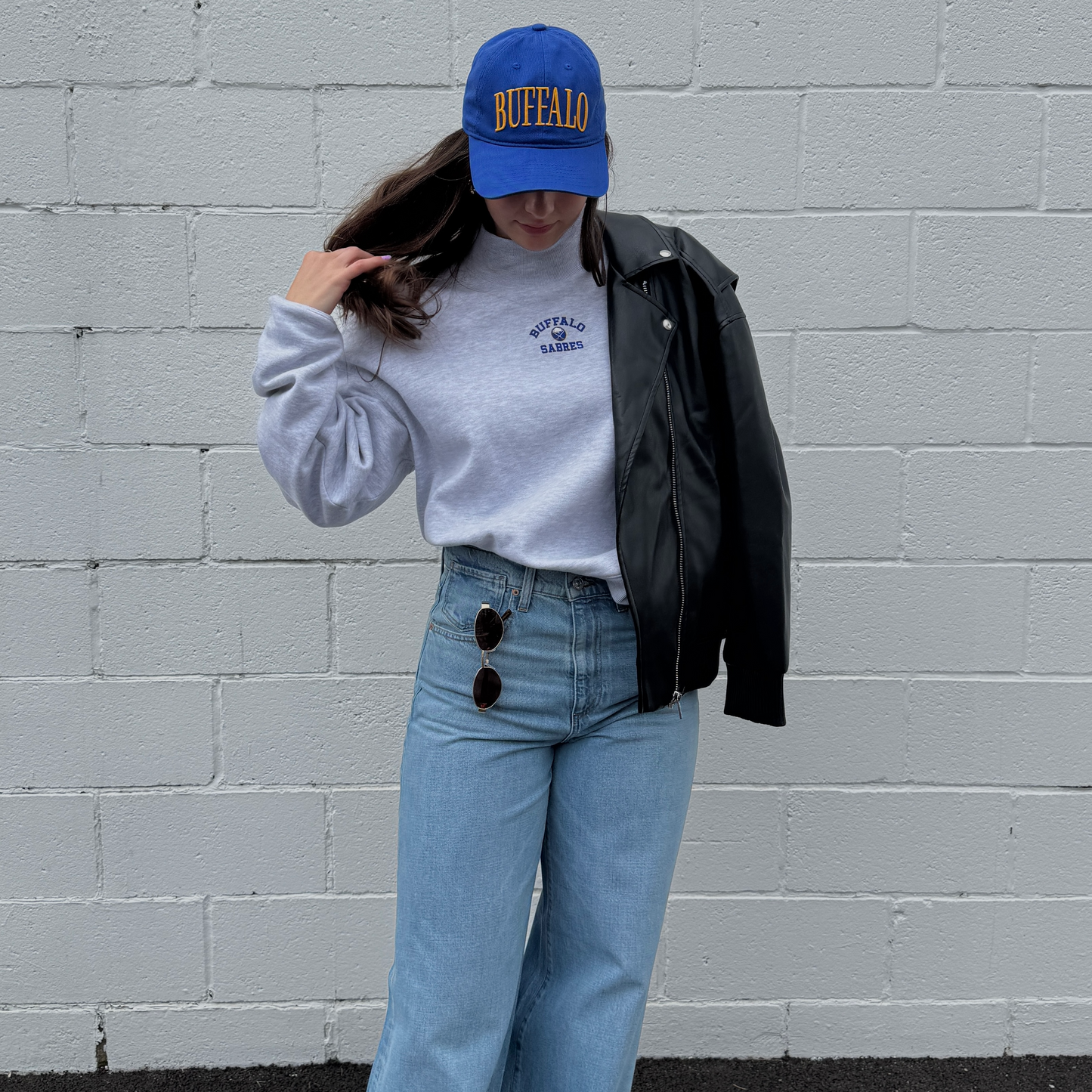 Sabres Spirited Arch Mock Neck
