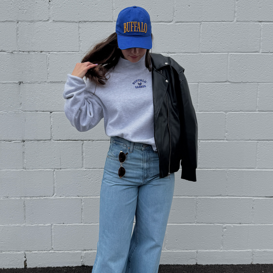 Sabres Spirited Arch Mock Neck