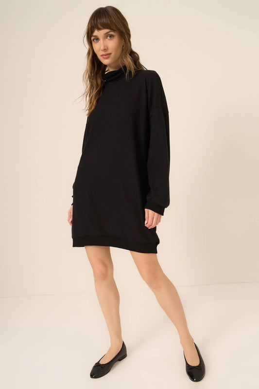 Kai Funnel Neck Dress black