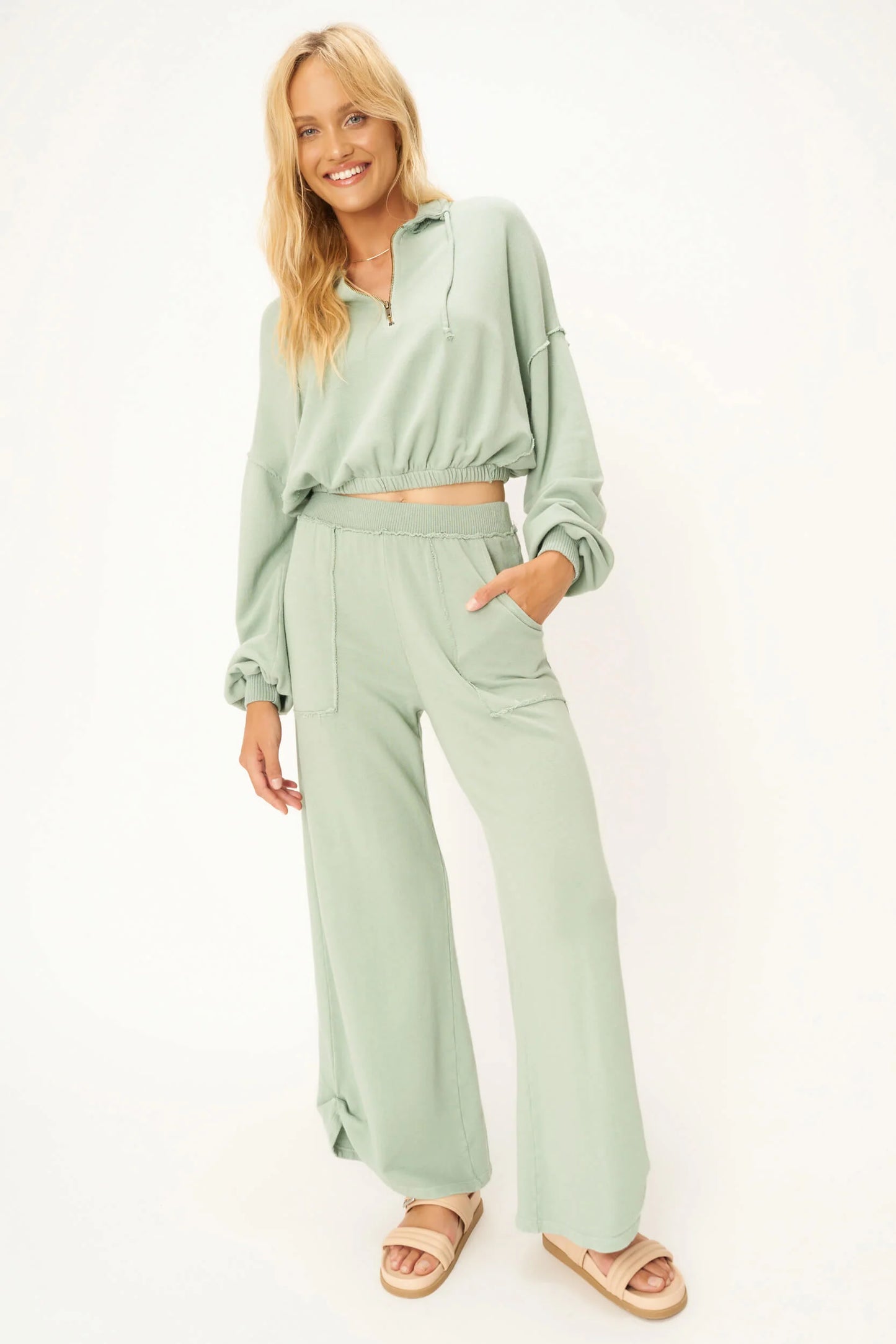 Siesta Wide Leg Pant in Endless Sky